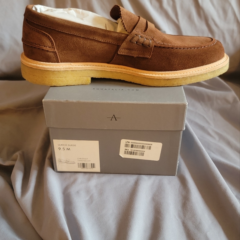 Men's aquatalia brown weatherproof loafer - Picture 1 of 5